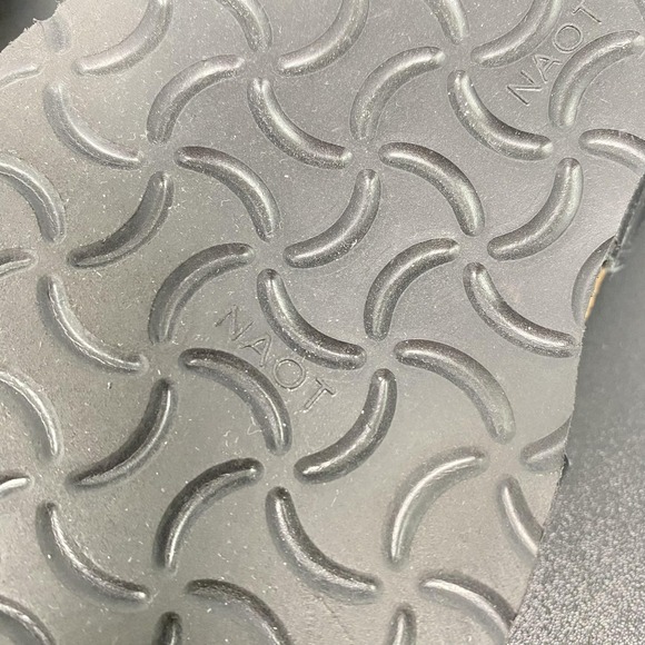 Naot Sandals Womens Size 13 44 Black Patent Leather Wedge Strappy Comfort Shoes - Picture 12 of 12